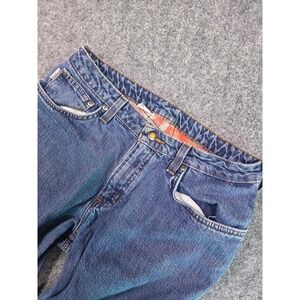 Carhartt Flannel Lined Jeans Mens 29x28 Blue Medium Wash Straight Leg Workwear